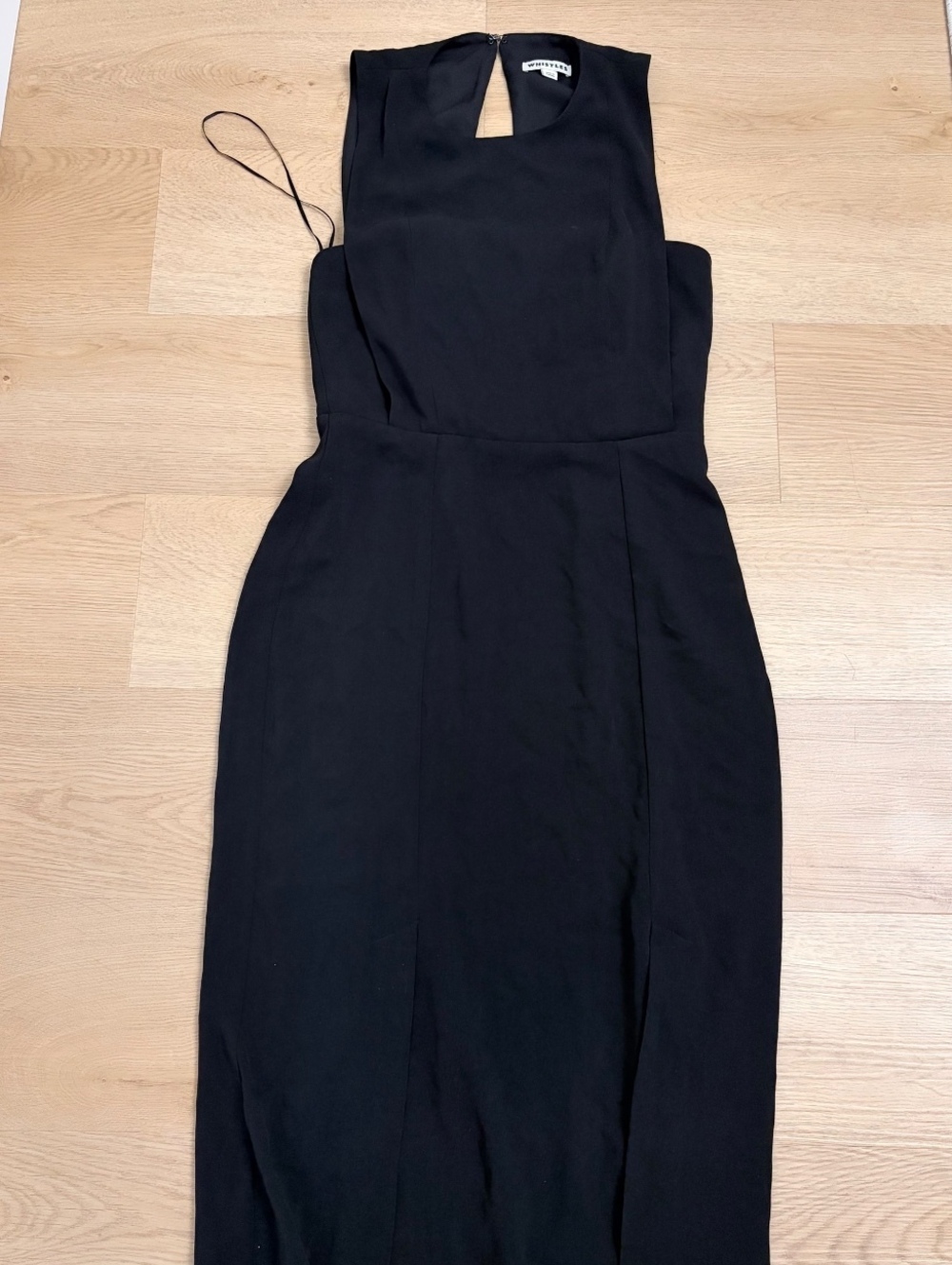 Whistles Black Midi Pencil Dress UK 10 US 6